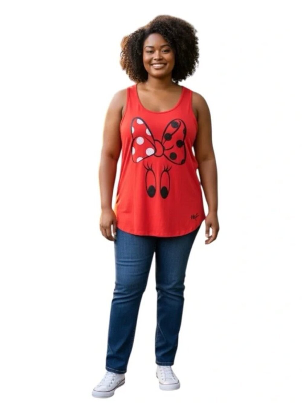 Disney Parks Tank Top S NWT Minnie Mouse Red Rhinestone Graphic Sleeveless Soft